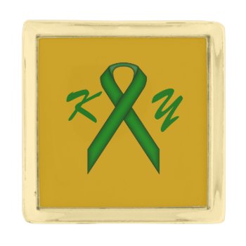 Emerald Green Standard Ribbon By Kenneth Yoncich Gold Finish Lapel Pin by KennethYoncich at Zazzle