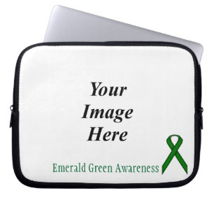 Emerald Green Standard Ribbon by Kenneth Yoncich Laptop Sleeve