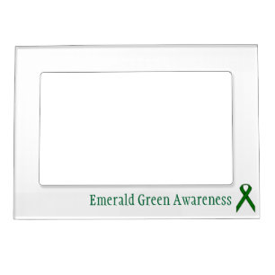 Emerald Green Standard Ribbon by Kenneth Yoncich Magnetic Picture Frame