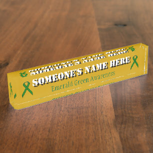 Emerald Green Standard Ribbon by Kenneth Yoncich Nameplate