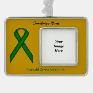 Emerald Green Stnd Rbn Tmpl (H-O) by K Yoncich Ornament