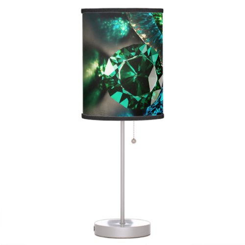 Emerald Green Stone Pattern Table Lamp  Table Lamp