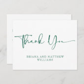 Emerald Green Thank You Card | Zazzle