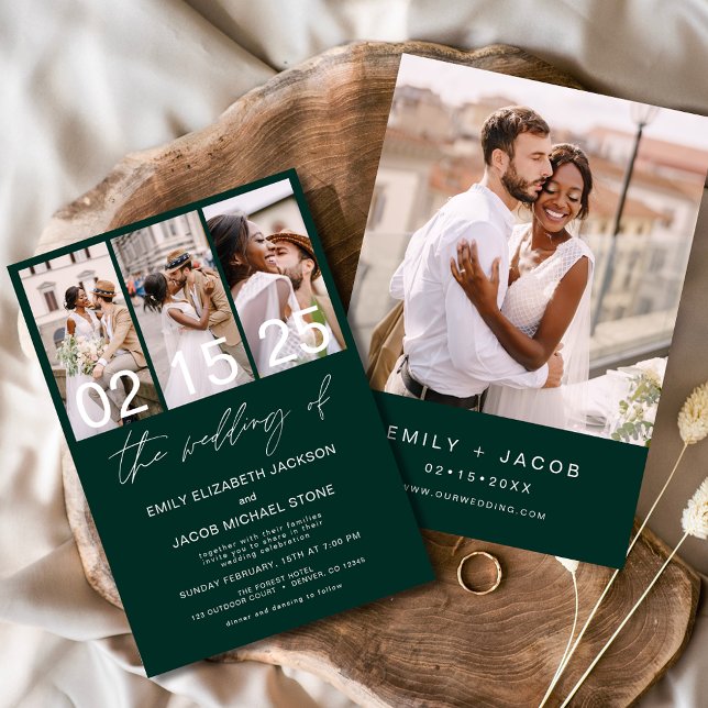 Emerald Green The Wedding of Photo Wedding Invitation (Creator Uploaded)