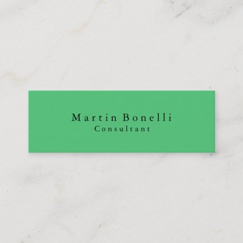 Emerald Green Traditional Clean Business Card