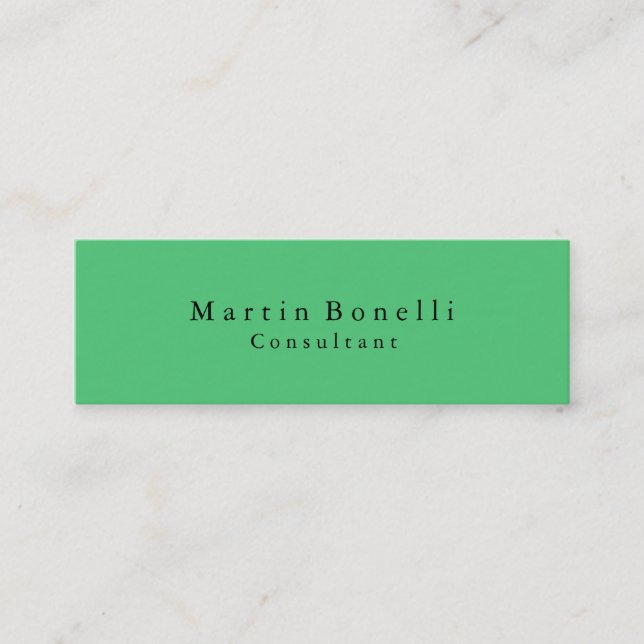 Emerald Green Traditional Clean Business Card (Front)