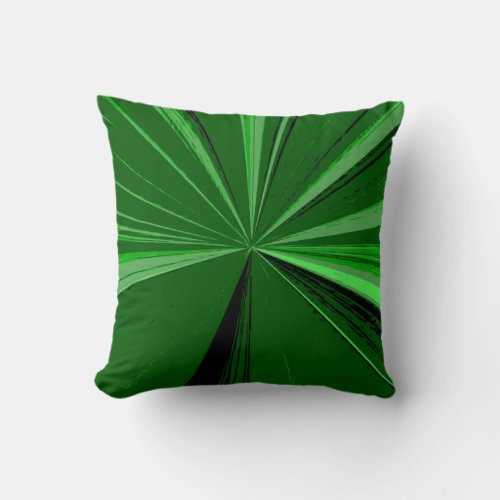 Emerald Green Vanishing Point Pillow by Janz