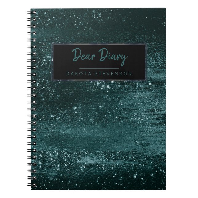 Emerald Green | Velvet Grunge Song Lyric or Poetry Notebook (Front)
