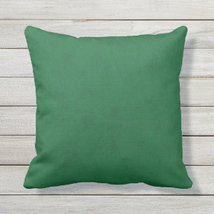 Emerald Green Velvet Look Throw Pillow