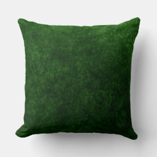 emerald green velvet texture print throw pillow