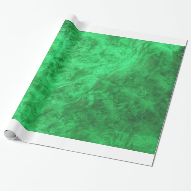 Emerald Green Velvet Wrapping Paper (Unrolled)