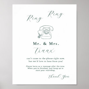 Emerald Green Vintage Botanical in Audio Guestbook