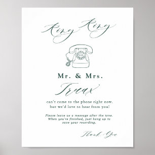 Emerald Green Vintage Botanical in Audio Guestbook