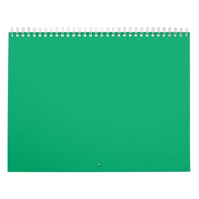 Emerald Green Wall Calendar – Customizable (Cover)