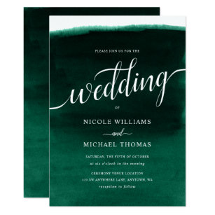 Emerald Green Wedding Invitations 5