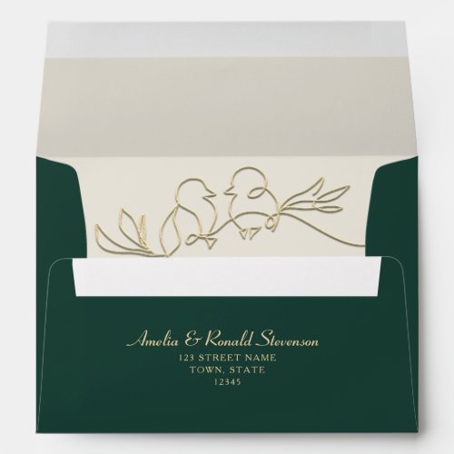 Emerald Green Wedding Envelope