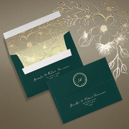 Emerald Green Wedding Envelope
