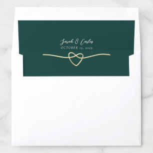 Emerald Green Wedding Envelope Liner