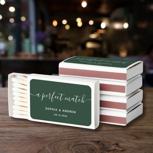 Emerald Green Wedding favors Keepsake Matchbox Matchboxes