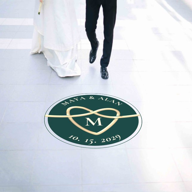 Emerald Green Wedding Floor Decals (Wedding)
