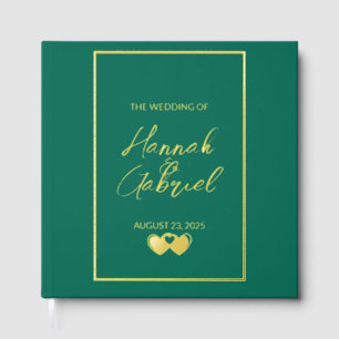 Emerald Green Wedding Foil Guest Book