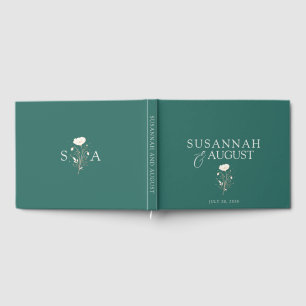 Emerald Green Wedding Guest Book