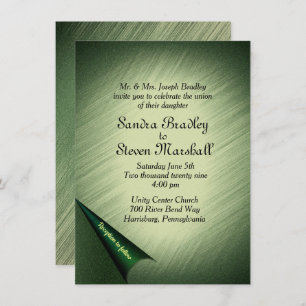 Emerald Green Wedding Invitation