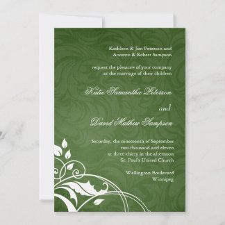 Emerald Green Wedding Invitation