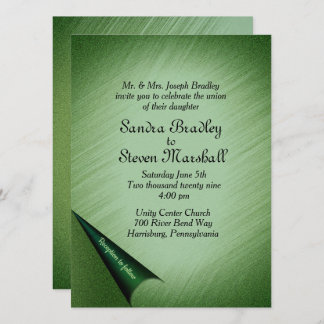 Emerald Green Wedding Invitation