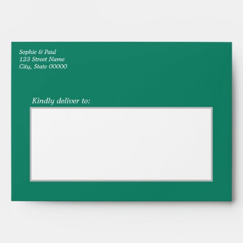 Emerald Green Wedding Invitation Envelope