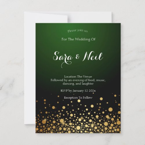  Emerald Green  Wedding Invitation popular 