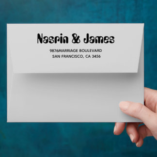 Emerald Green Wedding Return Address Envelope