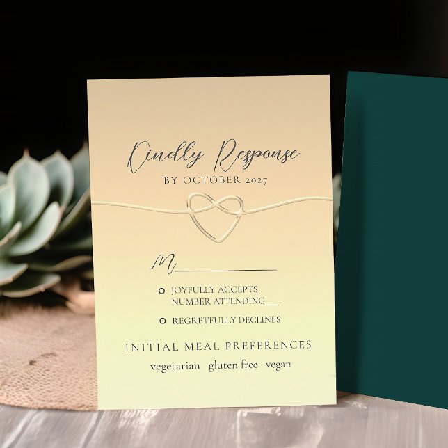 Emerald Green Wedding RSVP Card (Creator Uploaded)