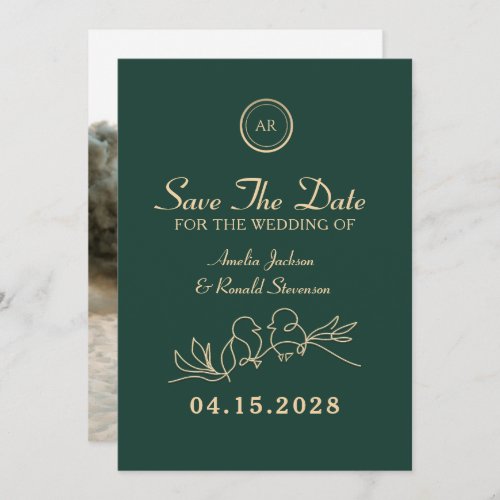 Emerald Green Wedding Save The Date