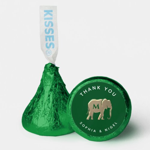 Emerald Green Wedding Thank You Hersheys Kisses