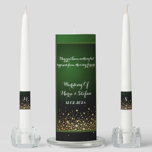 Emerald Green Wedding Unity Candles  