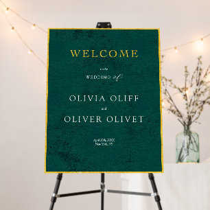Emerald Green Wedding Welcome Foam Board