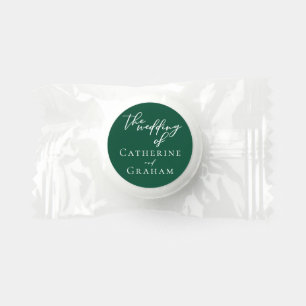 Emerald Green White Personalized Wedding Life Saver® Mints