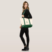 Emerald Green, White Shamrock Bridesmaid Bag (Front (Model))