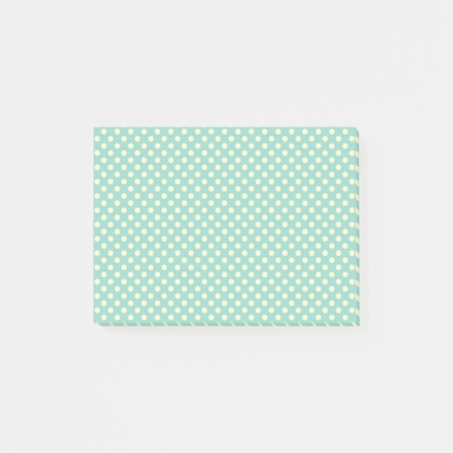 Emerald Green with Yellow Polka Dots by STaylor Post-it Notes (Front)