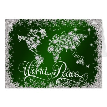 Emerald Green WORLD PEACE Diamonds PERSONALIZED Card 
