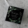 Emerald Greenery | Black Thank You Favor Tags