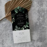 Emerald Greenery | Black Wedding All In One Invitation