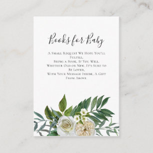 Emerald Greenery Books for Baby Card