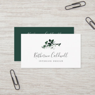 Emerald Greenery Business Card