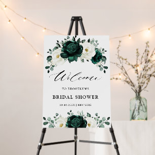 Emerald Greenery Eucalyptus Bridal Shower Welcome  Foam Board