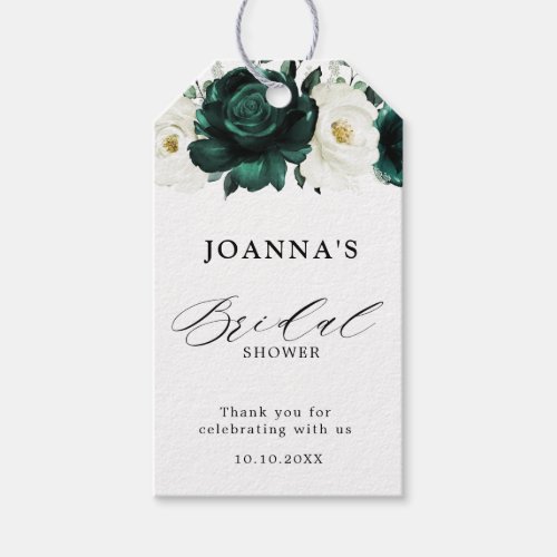 Emerald Greenery Eucalyptus Floral Bridal Shower Gift Tags