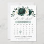 Emerald Greenery Eucalyptus White Floral Calendar Save The Date
