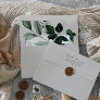 Emerald Greenery | Gray Wedding Invitation Envelope