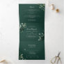 Emerald Greenery | Green Photo Wedding All In One Tri-Fold Invitation